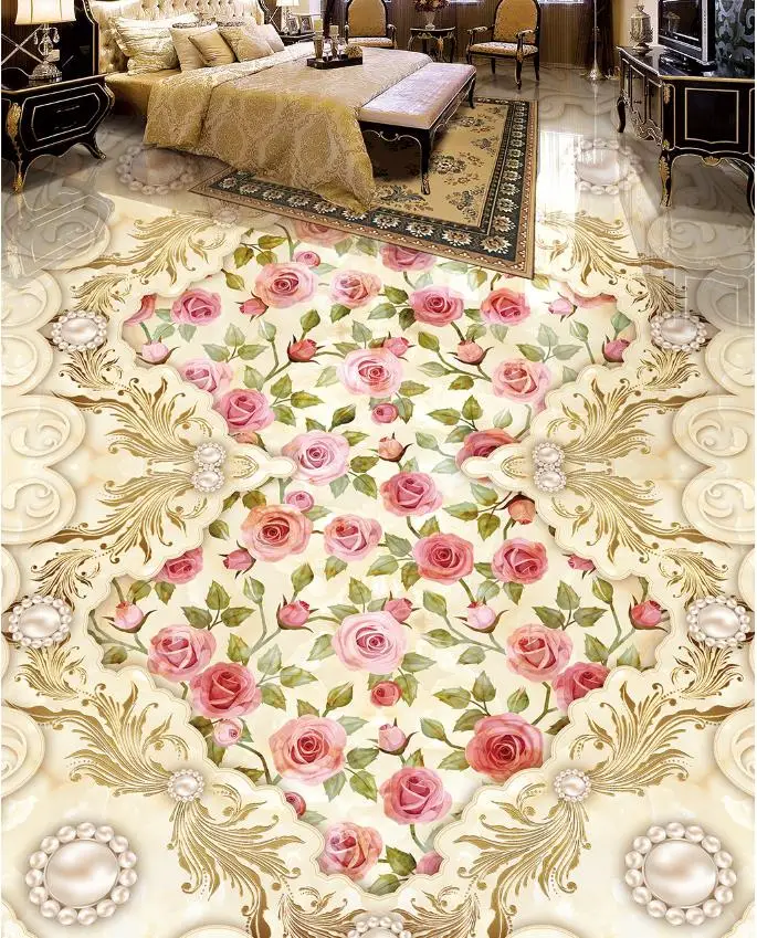 Европейские настенные фрески 3D форированная плитка камень узор паркетный пол