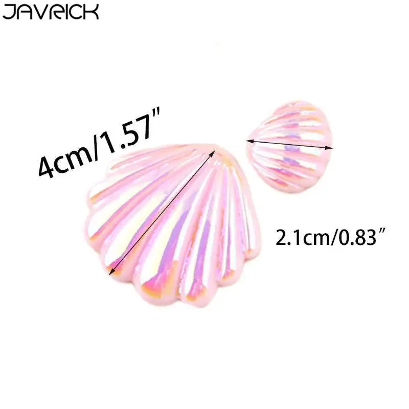 

1Pc 21/40mm Ocean Cute Resin Seashell Shell DIY Scrapbooking Phone Case Decorative Craft Glitter Hologram Hair Clip Accessories
