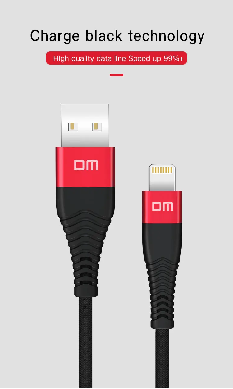 DM SL001 USB кабель для iPhone x xr xs зарядный кабель для iPhone 8 7 6 6s plus USB кабель для передачи данных Шнур для телефона адаптер
