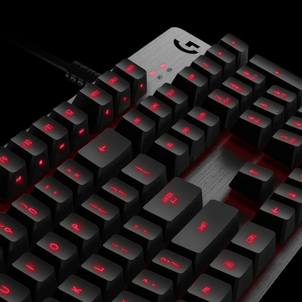 Logitech G413 клавиатура ROMER-G переключатель светодиодный подсветка Механическая углеродная игровая клавиатура с USB Сквозной