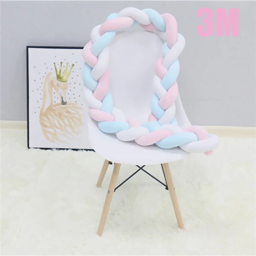 Thicken Color1 3M IMBABY 2 м/3 м noary узел новорожденный бампер детская кроватка сторона Длинная завязанная коса подушка детская кровать бампер в кроватку Младенческая Детская комната Декор - Цвет: Thicken Color1 3M