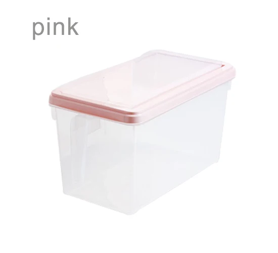 pink Кухонный ящик для хранения зерна контейнер для хранения фасоли содержит герметичный пищевой контейнер-холодильник ящик для хранения Бин Домашний Органайзер контейнер для еды - Цвет: pink