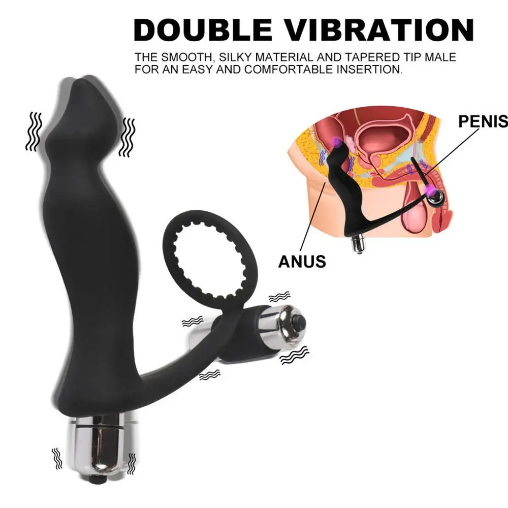 Анальный вибратор двойное проникновение strapon анальные шарики Анальная пробка