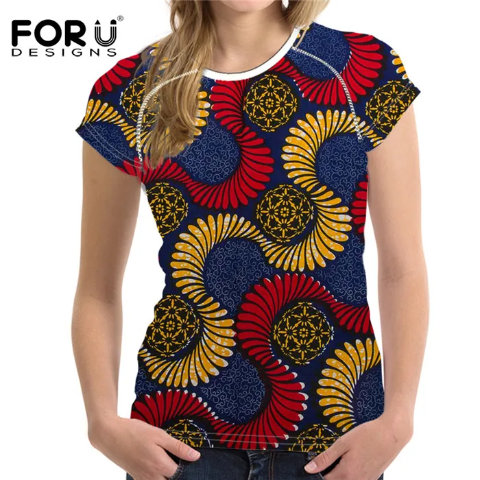 FORUDESIGNS/3D футболка для женщин модная уличная одежда с коротким рукавом в