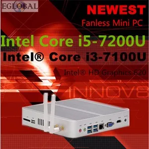 [7th Gen Kabylake] Мини-ПК Intel Win10 Core i7 7500U HD Графика 620 HD TV Box Мини компьютер Win10 Minipc DP Порты и разъёмы HD-MI
