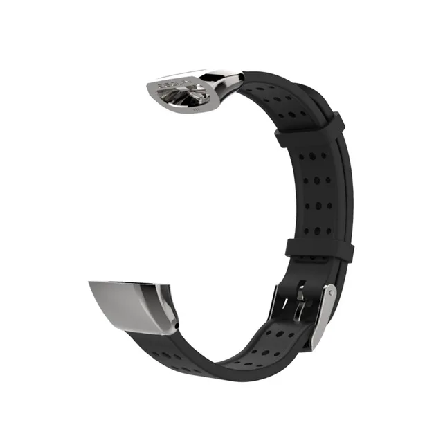 silver black Силиконовый ремешок Mijobs для huawei Band 2 Pro B19 B29, браслет, умные часы, ремешок для huawei Sport Band 2 Pro, ремешок, браслет - Цвет: silver black