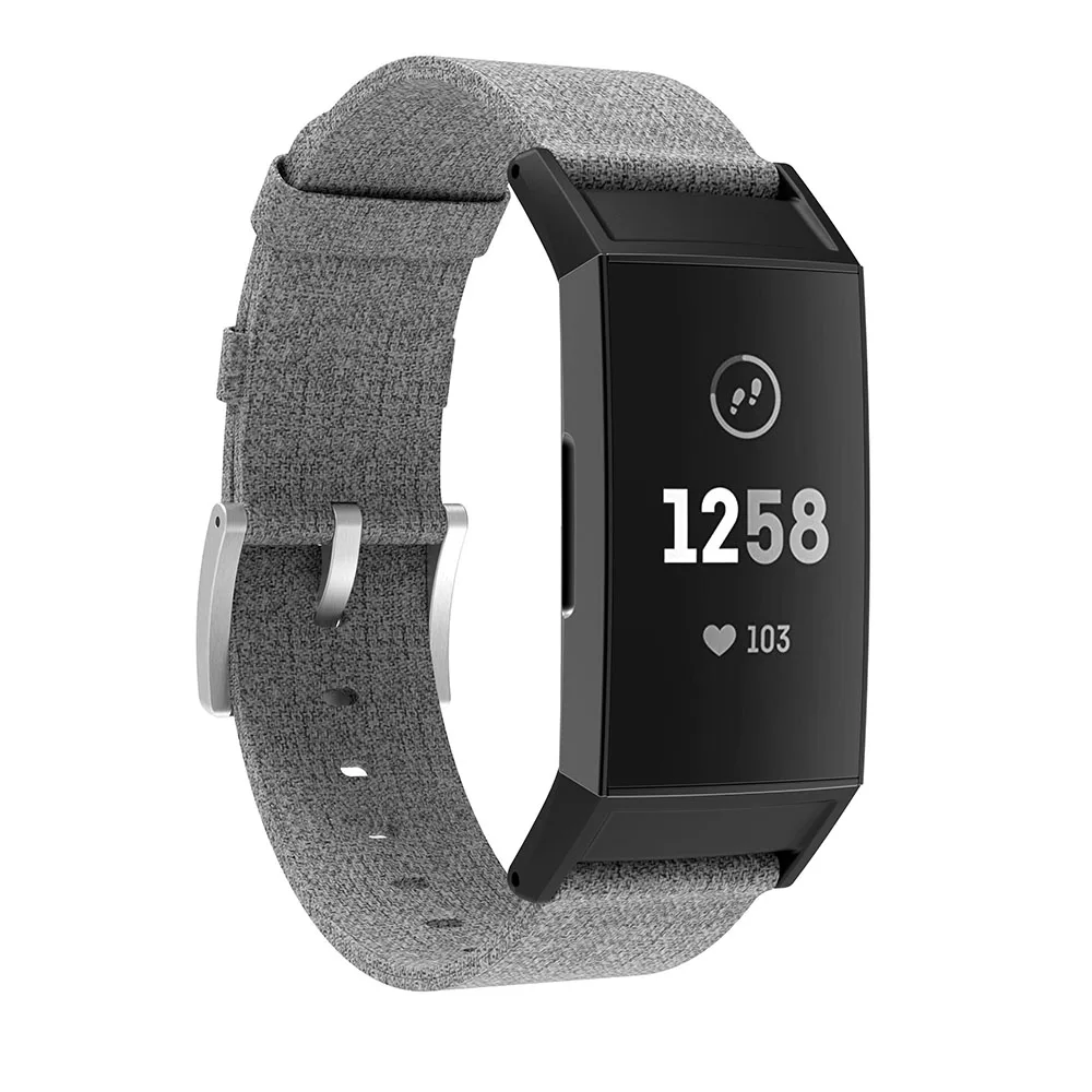 Плетеная холщовая ткань спортивный ремешок браслет для Fitbit Charge 3 часы ремешок Браслет замена Мужские t фитнес умные браслеты для женщин и мужчин