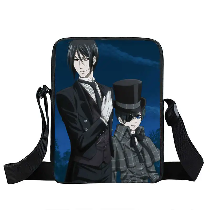 xkb hzs13 Аниме Черный дворецкий мини сумка для подростков Kuroshitsuji Ciel Sebastian Черный Дворецкий девочек сумки через плечо Детская сумка на плечо - Цвет: xkb hzs13