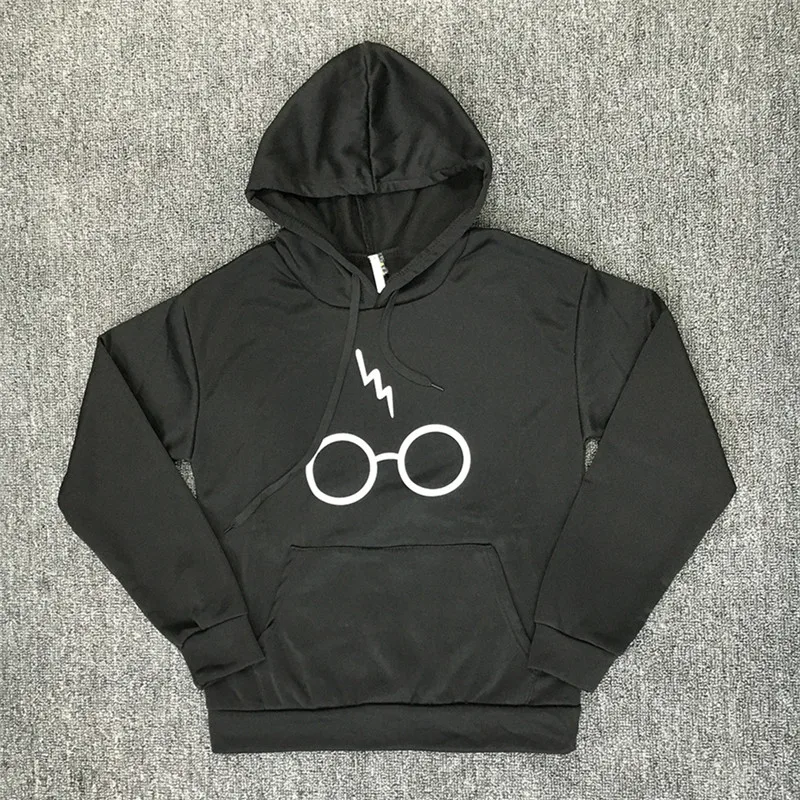 

Autumn Winter Fashion moletom Hoodies Glasses Lightning Printed Women Sweatshirts Costumes Pullovers Hoodie