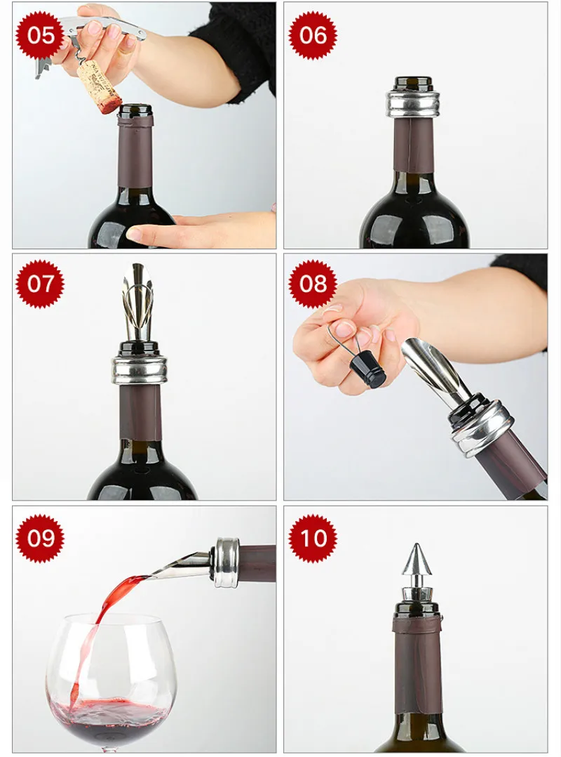 Creative Wine Bottle Opener Set Gift | Дом и сад