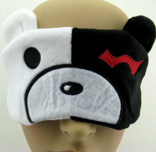 Глазная маска для сна повязка на глаза фигурка Danganronpa милые черные и белые очки
