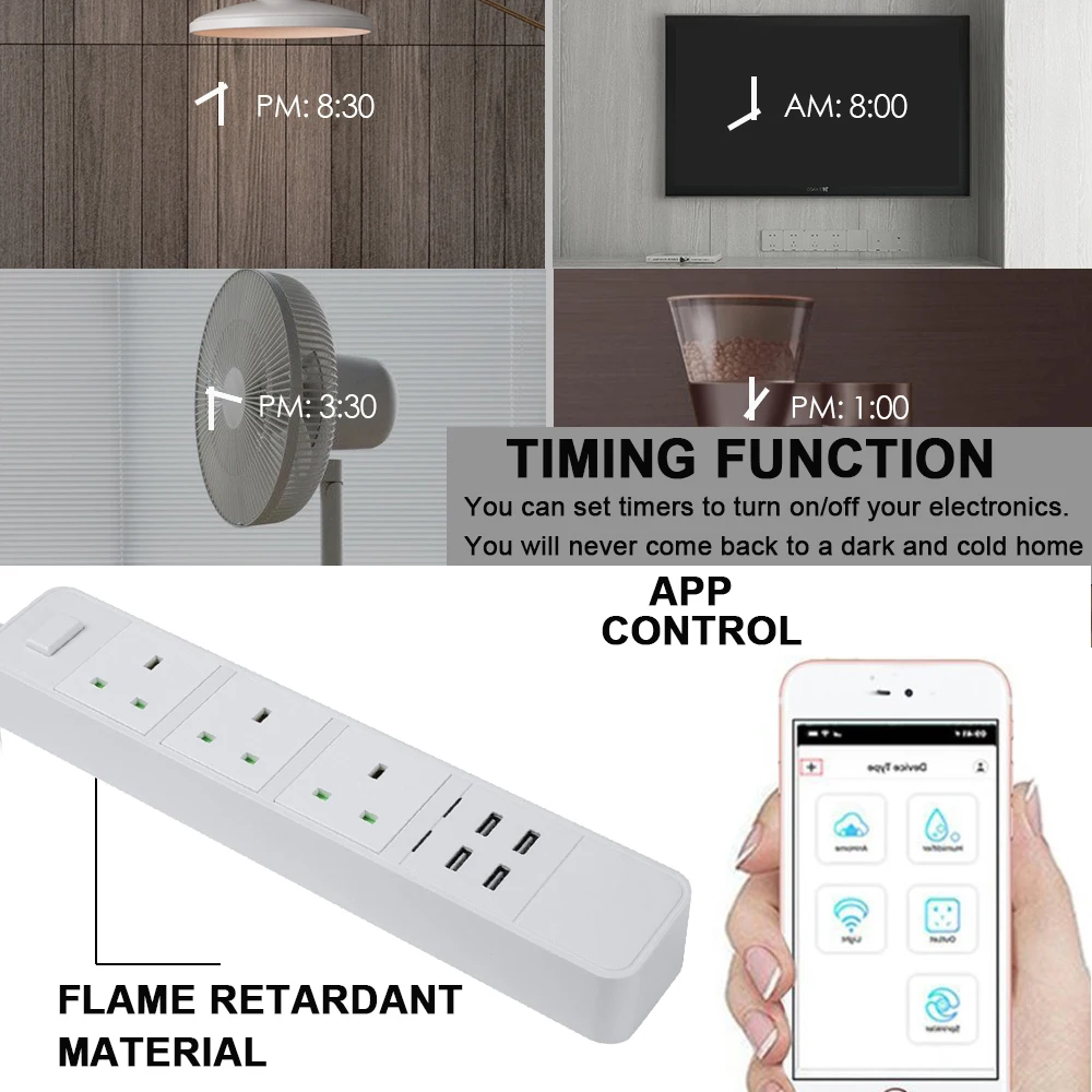 Интеллектуальная беспроводная (Wi Fi) Мощность полосы Защита от всплесков