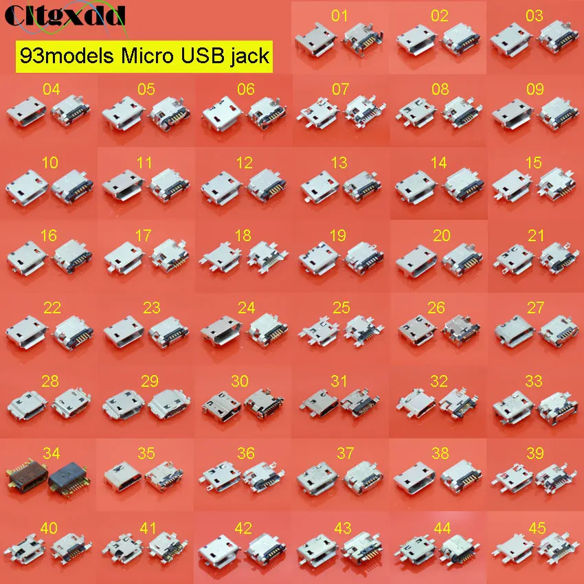 Cltgxdd 93 модели Micro USB разъем для Samsung Xiaomi Redmi Lenovo Huawei Moto ASUS Sony HP HTC ZTE OPPO Meizu и т.