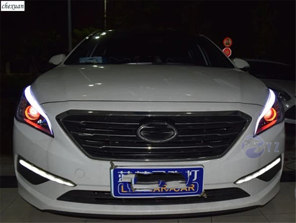 CSCSNL 1 комплект для hyundai Sonata 9 Автомобильный светодиодный вождения DRL Габаритные огни дневного света 12V ABS колпак противотуманных фар