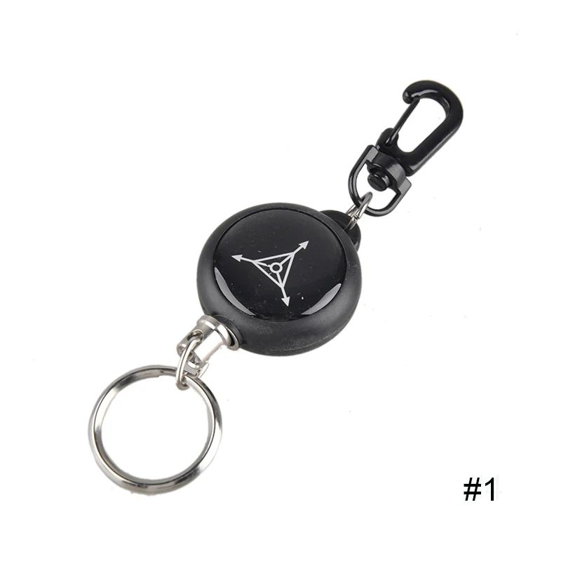 New EDC Outdoor Camping Steel Rope Burglar Keychain Stalker Soft Shell Tactical Retractable Key Chain Return Keyring 2503045 | Спорт и