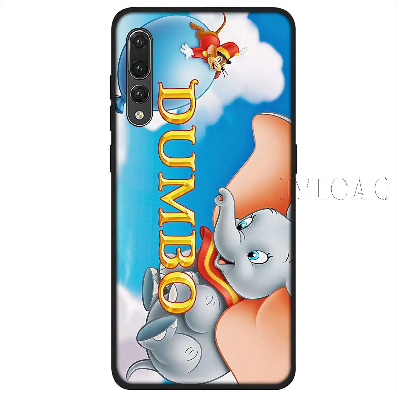 IYICAO Dumbo Cute elephant Anime Soft Silicone Case for Huawei P30 P20 Pro P10 P9 P8 Lite Mini 2017 2016 P smart Z 2019 Cover |