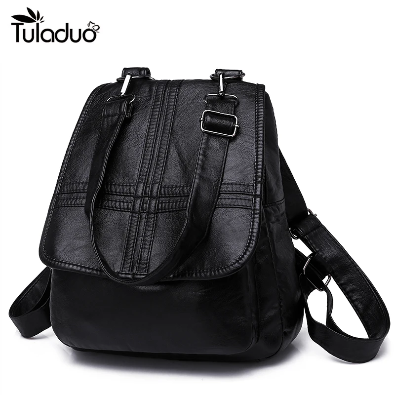 Женские рюкзаки из искусственной кожи на молнии модные школьные сумки для