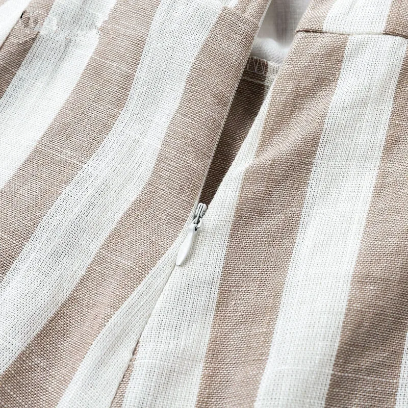 Модные Повседневные полосатые женские комбинезоны с регулируемым ремешком