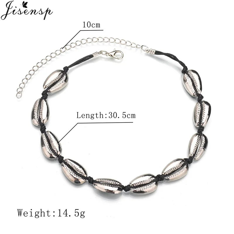 Женское Ожерелье из ракушек Jisensp ожерелье-чокер ручной работы в богемном стиле 2019
