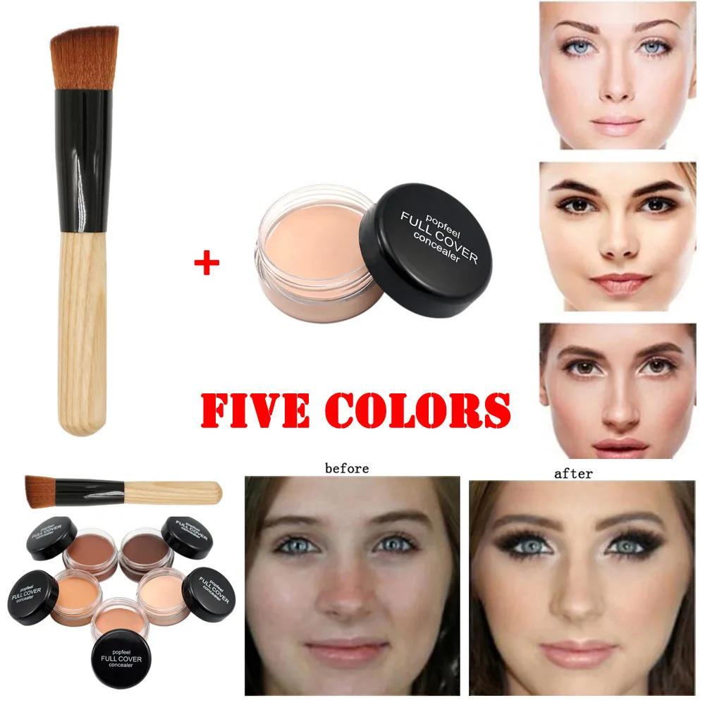 Основа для макияжа телесный консилер тональное средство + Кисть лица maquiagem cosmeticos