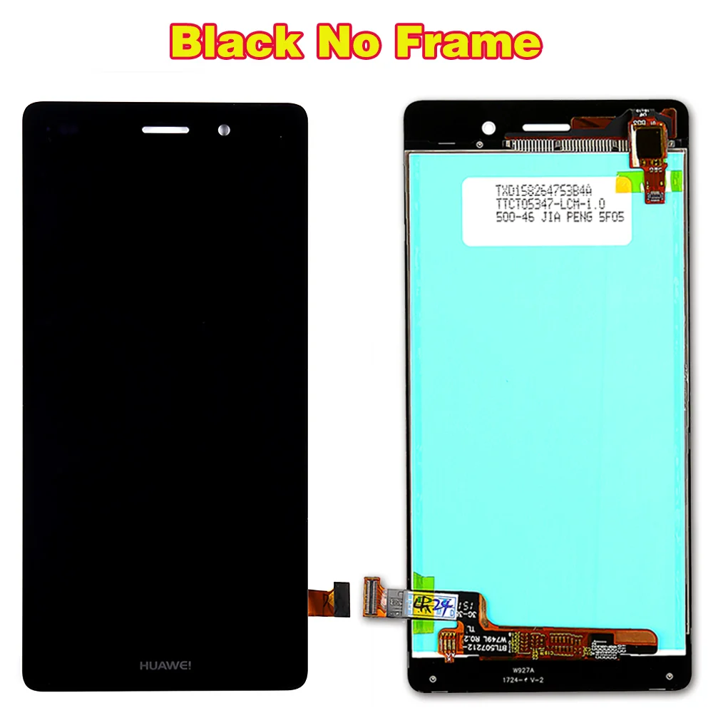 Black Without Frame Huawei P8 Lite ALE-L21 5,0 дюймов ЖК-дисплей кодирующий преобразователь сенсорного экрана в сборе 1280*720 рамка с бесплатными инструментами и закаленным стеклом - Цвет: Black Without Frame