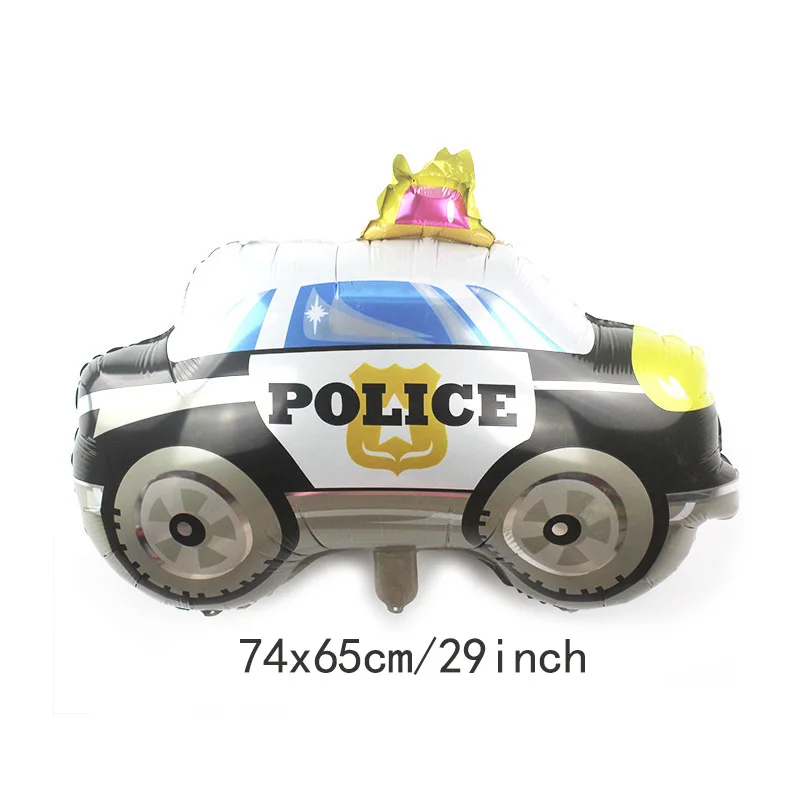 50 шт. мультфильм 3D грузовик/скорой помощи/воздушный шар в форме автомобиля с днем рождения пари шарики, День подарков будущей матери мальчик игрушка globo его мальчик украшения - Цвет: L police car