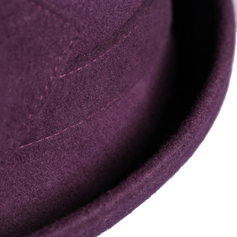 Женская винтажная фетровая шляпка Колокол FS котелок из 100% шерсти с широкими