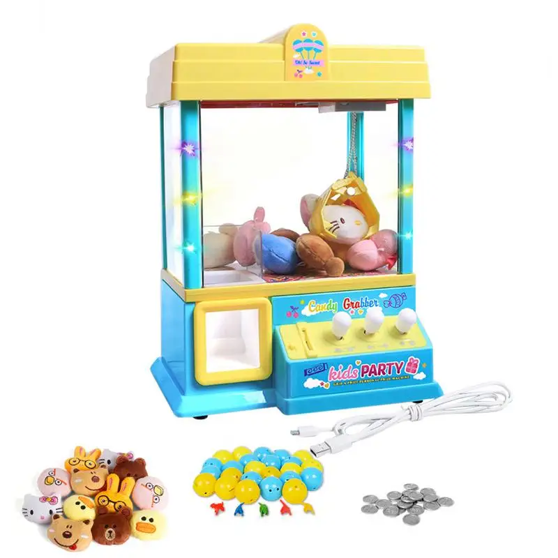 Yellow Игровой дом игрушки куклы машина карнавал стиль торговый аркадный коготь кукла Кэнди призовая игра для детей Детские игрушки подарок на день рождения - Цвет: Yellow