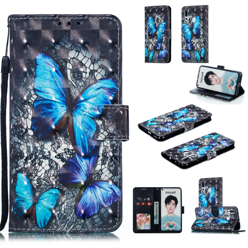 Чехол для телефона huawei P Smart Z P20 P30 Lite Honor 20 Pro 10i 20i 8S 8A 8X 8C V20 Роскошный кошелек с отделением для карт DP02D