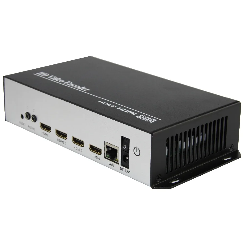 4 канала H.264 HDMI видео видеоэнкодер HDMI передатчик HDMI прямая трансляция кодер IPTV для YouTube, Facebook, калькулятор калорий, WOWZA, животный мир