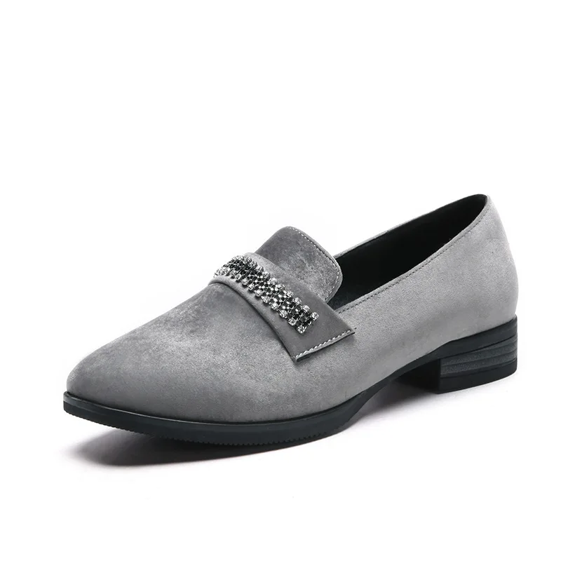 Leisure square head for women's shoes in early spring 2019 new product low with large | Обувь