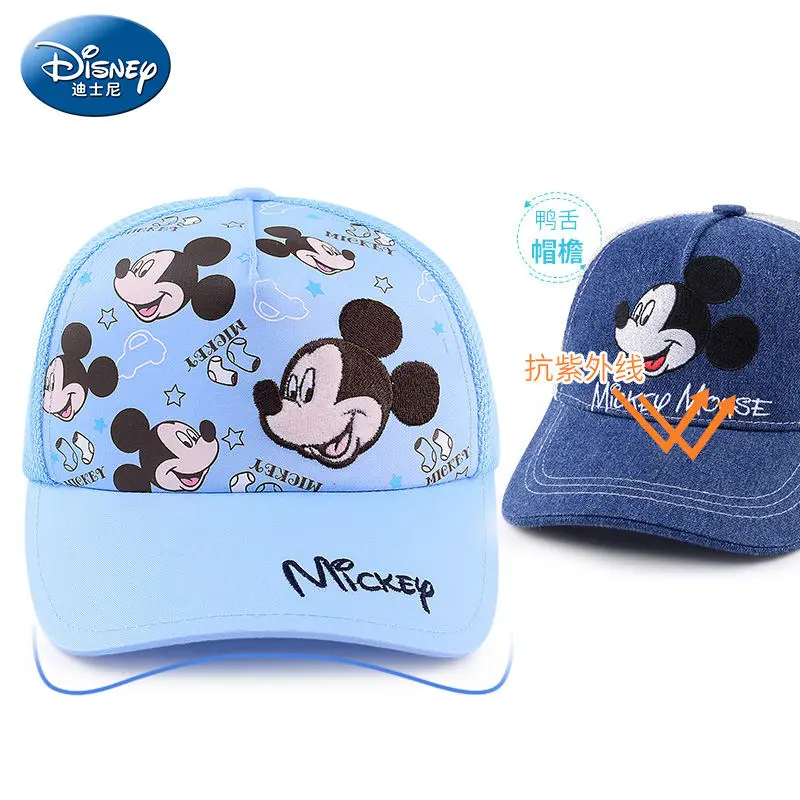 Disney Baby Minnie/красная, розовая, синяя хлопковая пляжная шапка, детская хлопковая шапка, Детские Солнцезащитные головные уборы, одежда, аксессуары, Детская кепка с козырьком