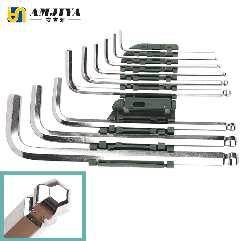 9Pcs Hex Key Set Double Wrench Ended Socket Torque Allen L-type Repair Tool Spanner | Инструменты