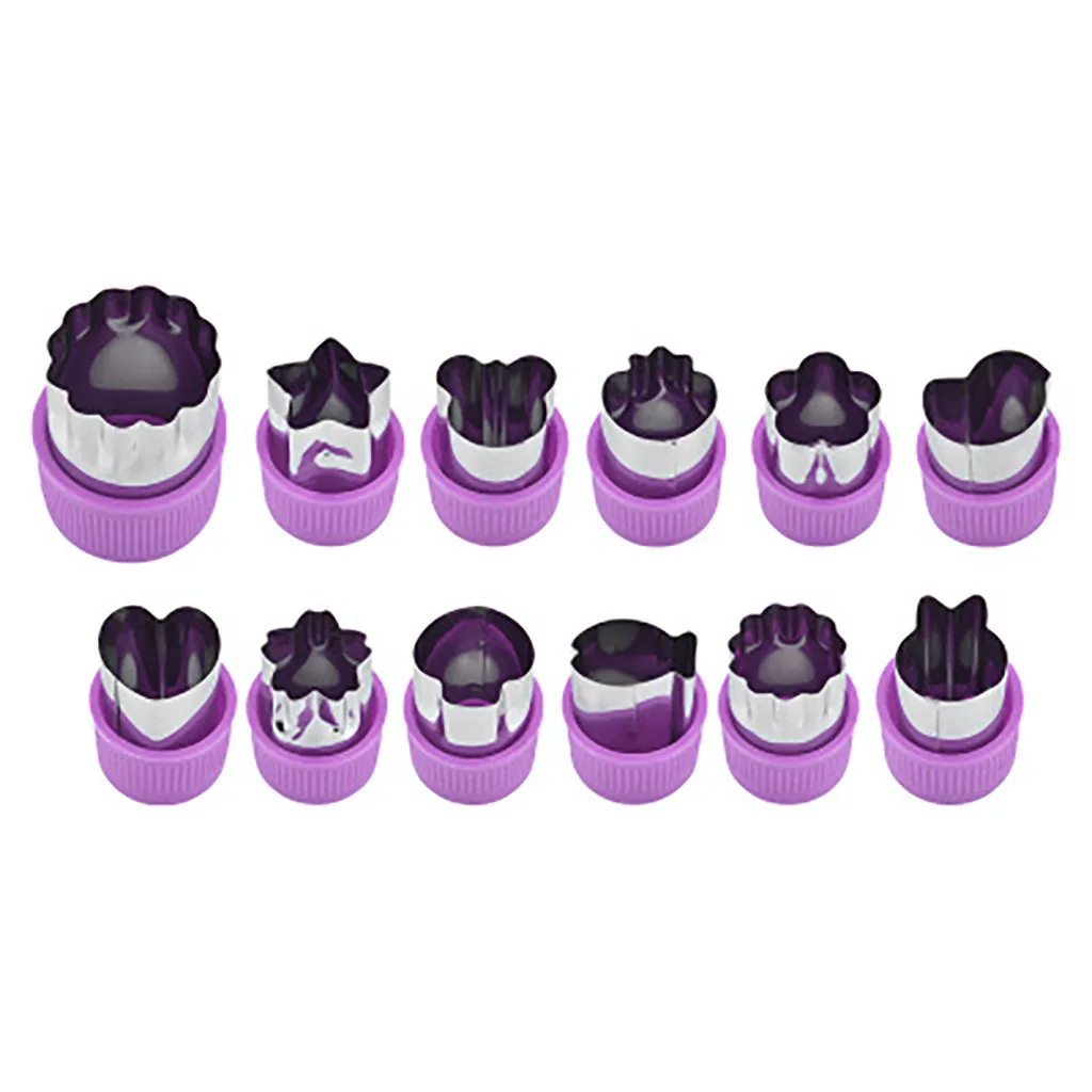 Dropshipping 12Pcs Fruit Star Shape Fondant Cake Cookie Plunger Mould Mold Cutter Tools | Дом и сад