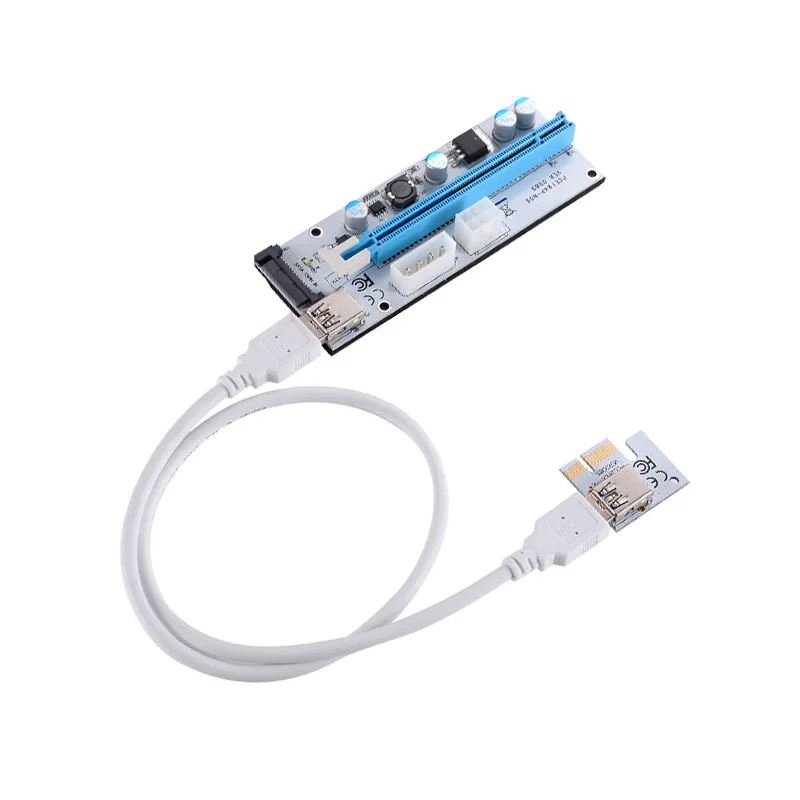 New 1pc/6pcs/12pcs PCI-E Riser VER 008S Express 1X to 16X USB 3.0 Graphics Mining Extension Cable DOM668 | Компьютеры и офис