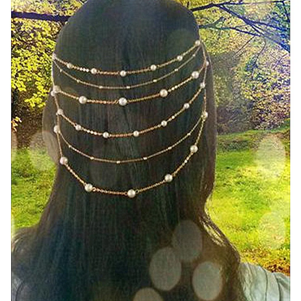 Винтажные ручной работы Жемчуг Бусины многослойная кисточка свадебные