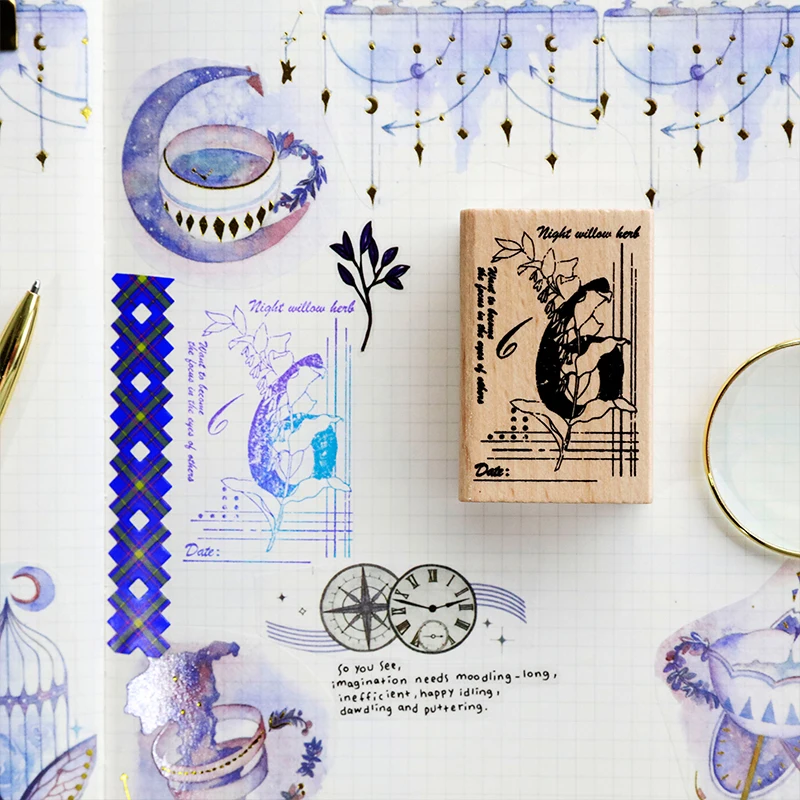 1 шт. 12 месяцев резиновая печать Милая линейка Штампы деревянные прозрачные