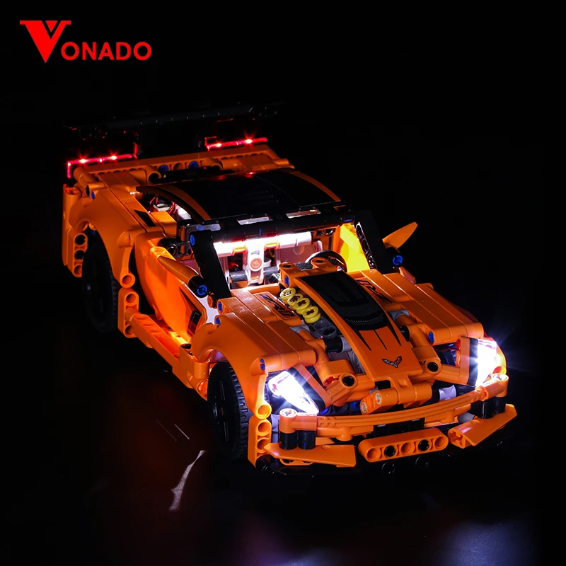 

Vonado Led Light With 42093 Technology Building Blocks Chevrolet Zr1 Sports Car Toys For Children Toys P131