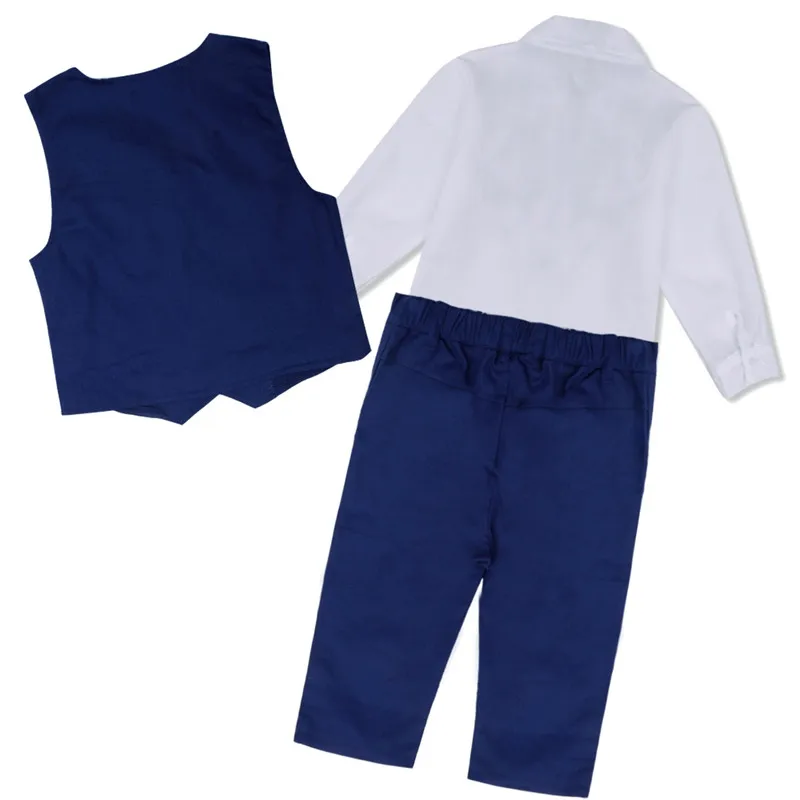 Деловой Костюм Джентльмена для маленьких мальчиков 4 предмета Одежда с цветочным