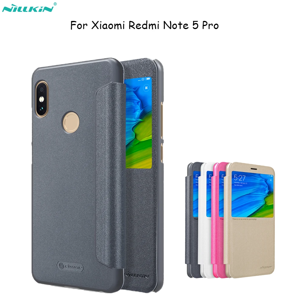 Флип-чехол для xiaomi redmi note 8 NILLKIN, блестящий флип-чехол, кожаный чехол, смарт-функция сна для redmi note 5 pro