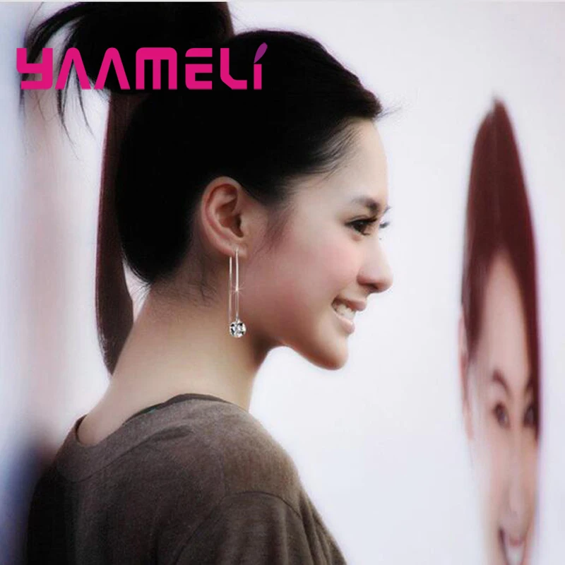 Серьги для пирсинга с фианитом 8 мм | Украшения и аксессуары