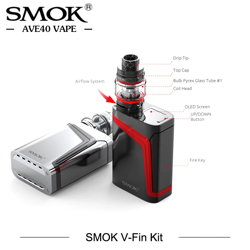 Удивительно! V FIN мАч встроенный аккумулятор электронные сигареты SMOK 8000 комплект