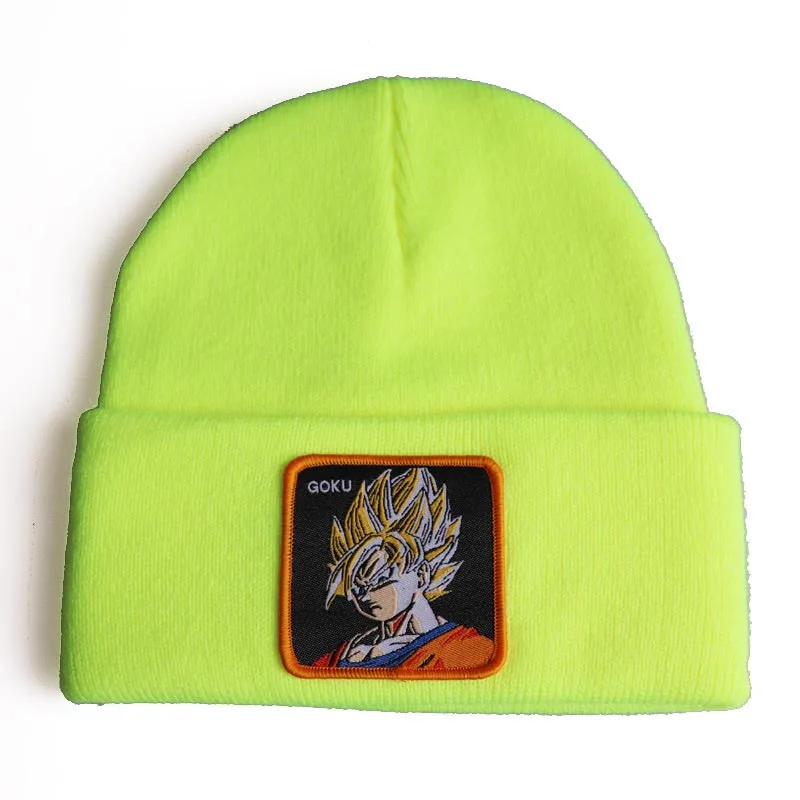 Унисекс Dragon Ball Вязаная Шапка-бини с 3D вышивкой кости теплые зимние шапочки хлопок Гибкая спортивная Лыжная шапка - Цвет: 2