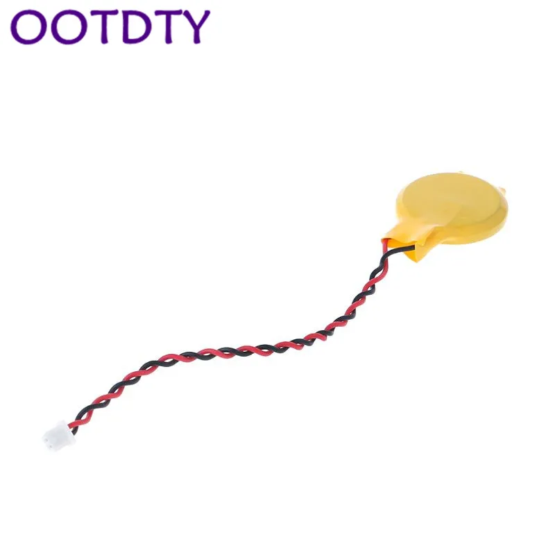 OOTDTY CR2032 2032 Батарея провод 2 pin Материнская плата ноутбука BIOS CMOS Батарея с проводом разобрать Батарея