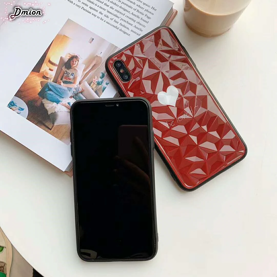 Простой Модный чехол Love hearts для iPhone Xr Xs Max X 8 7 6 6S Plus Мягкая силиконовая задняя