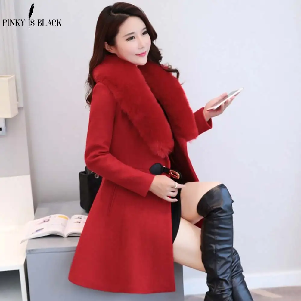PinkyIsblack шерстяное пальто для женщин Осень зима 2019 повседневное и куртка