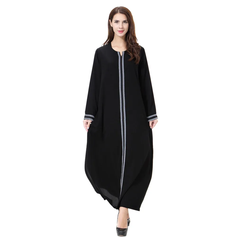 Женское Повседневное платье с длинным рукавом длинное винтажное модное в