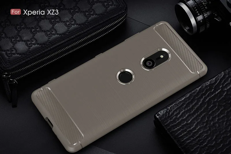 Carbon Fiber Texture Case For Sony Xperia XA1 XA2 Ultra XA2 Plus Soft TPU Case For Sony XZ3 XZ1 Compact XZ2 Premium L1 L2 Cover