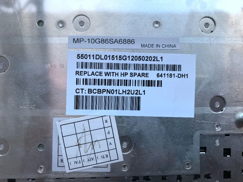 Новая Серебристая английская клавиатура с рамкой для HP EliteBook 8560p 8570P 8560B 6560b 6565b 641181