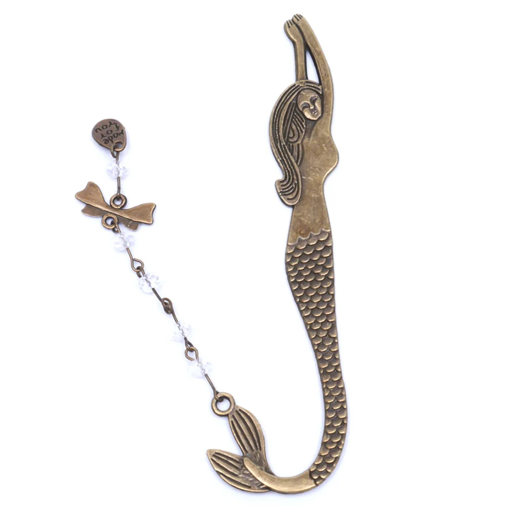 1 шт. ретро закладка из металлического сплава Русалка бисер или гениальная